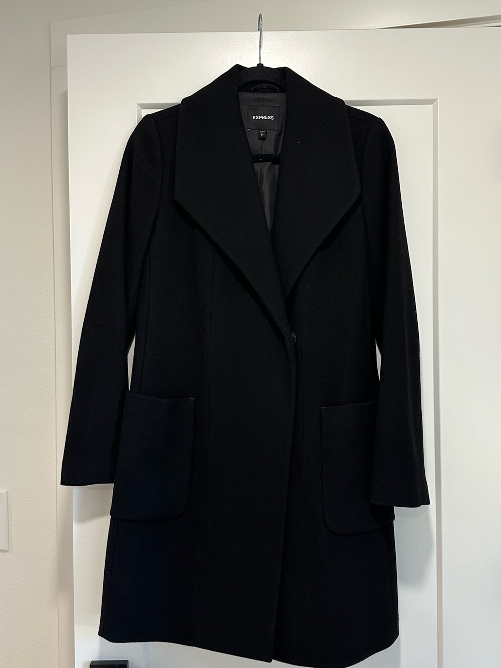 Express Single-Breasted Wool Trench Coat